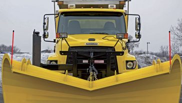 The Freightliner 114SD set forward axle snow plow is a truck built with tough components and a chassis engineered for ease of body upfit.