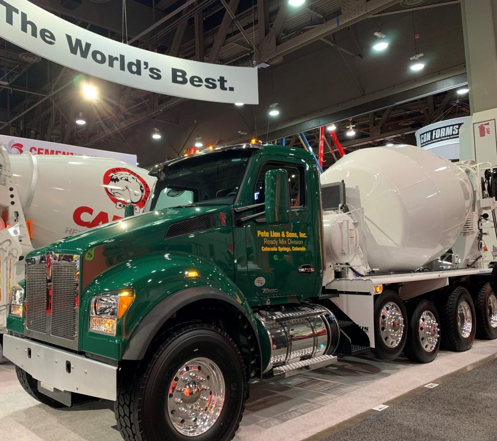 Kenworth Features Two T880S Mixers at World of Concrete Modern Work