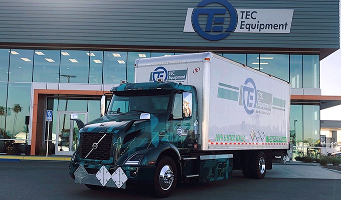 Volvo Trucks Deploys First Pilot All-Electric VNR Truck at TEC Equipment in Southern California