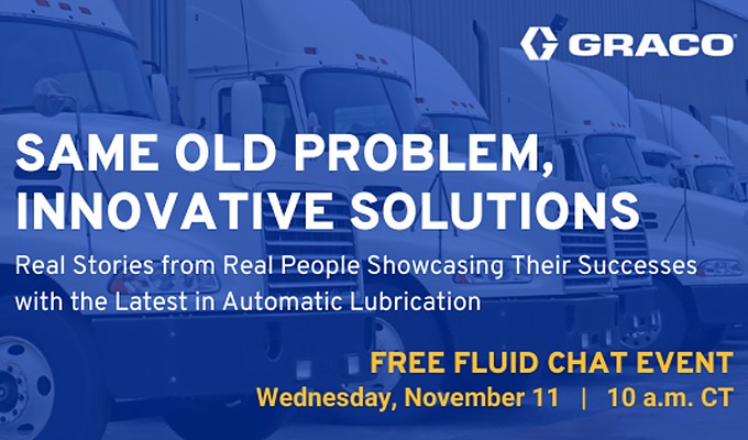 Graco to Host a Fluid Chat with Stories of Success with the Latest in Automatic Lubrication