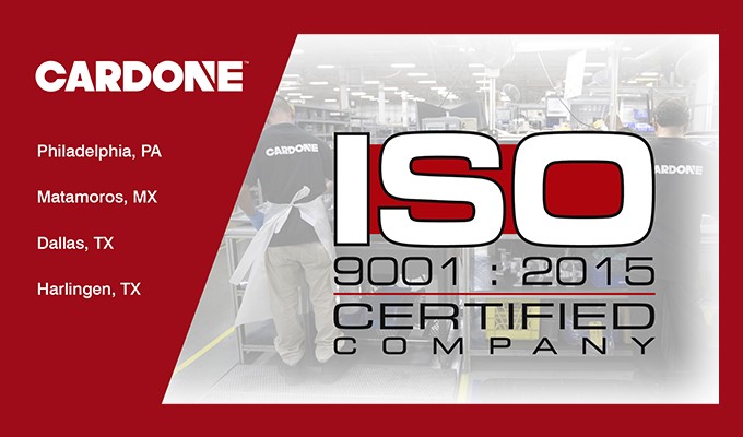 CARDONE Achieves ISO 9001:2015 Recertification