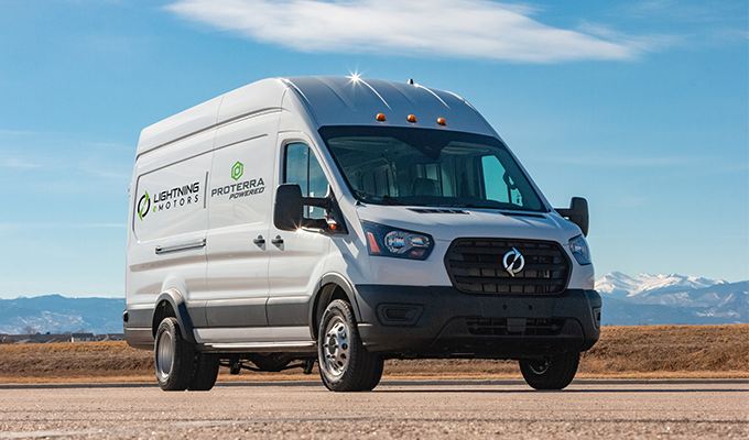 PROTERRA BATTERY TECHNOLOGY TO POWER LIGHTNING EMOTORS ELECTRIC TRANSIT COMMERCIAL VAN