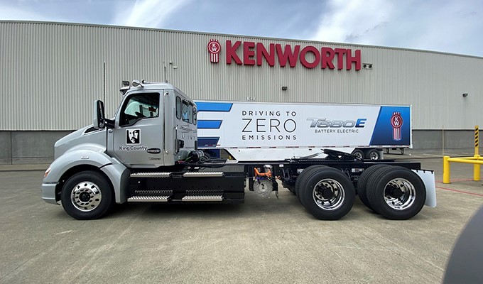 King County’s Kenworth T680E Battery Electric Vehicle Rolls out of Kenworth Renton Plant