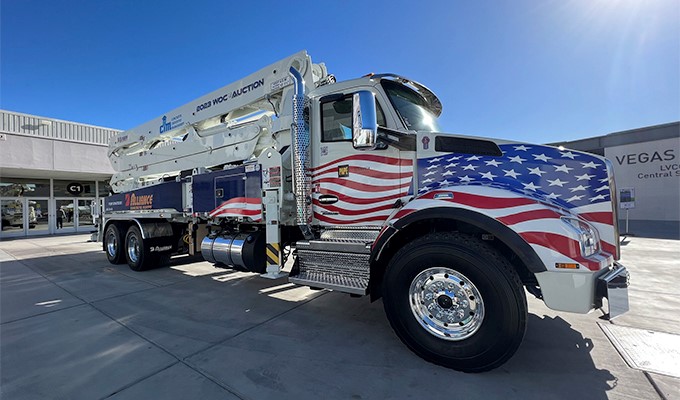 Kenworth T880 Concrete Pump Truck Produces $505,000 Donation to Support CIM Education Program