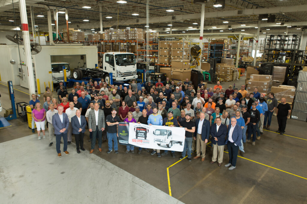 Isuzu and Builtmore Celebrate Assembly of 100,000th Isuzu N-Series Gasoline Truck