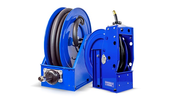 Coxreels 117-5-100-SS Stainless Steel Hand Crank Hose Reel: 3/4 I.D., 100'  Hose Capacity, Less Hose, 4000 PSI: Air Tool Hose Reels: : Tools  & Home Improvement