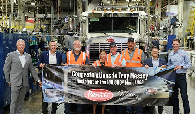 Peterbilt Celebrates Production Milestone with 100,000th Model 389